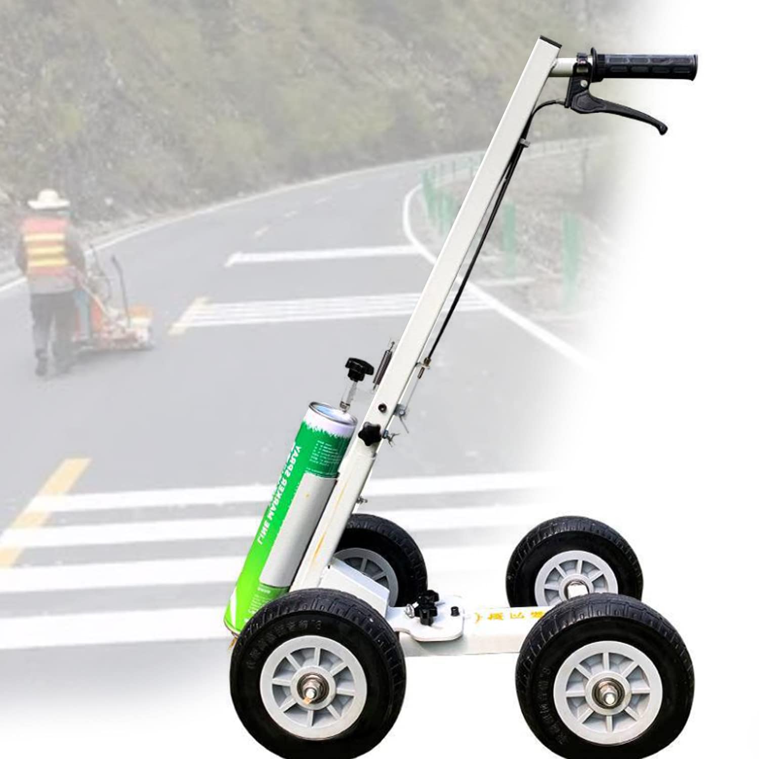 Aioneer Factory Marking Works,Wheel Transfer Line Marking Machine,Paint Scribing Car,Rubber Silent Wheel, For Schools, Sports Surfaces, Factory Marking Works