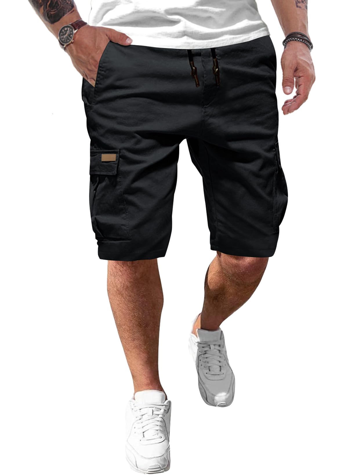 JMIERR Pantaloncini Uomo Sportivi Estivi Cotone Casual con Tasche