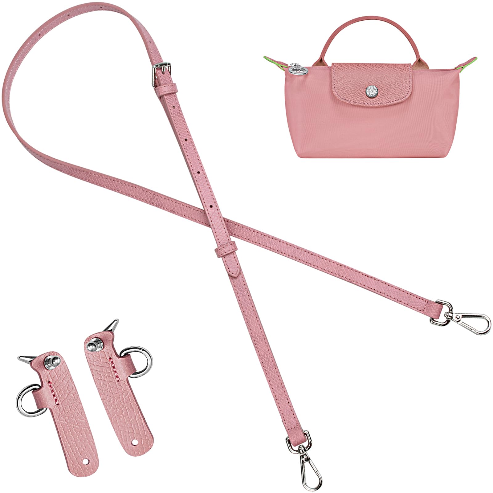 jiesinlov Rindsleder Taschen Riemen Umrüstsatz Ersatz verstellbaren Crossbody Schultergurt für Le Pliage XS Mini Pouch