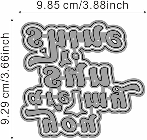 Vista 84 de DzIxY Troqueles de corte de metal con texto en inglés "I Love You" para hacer tarjetas, troquelados, troquelados, plantillas para máquina de álbumes