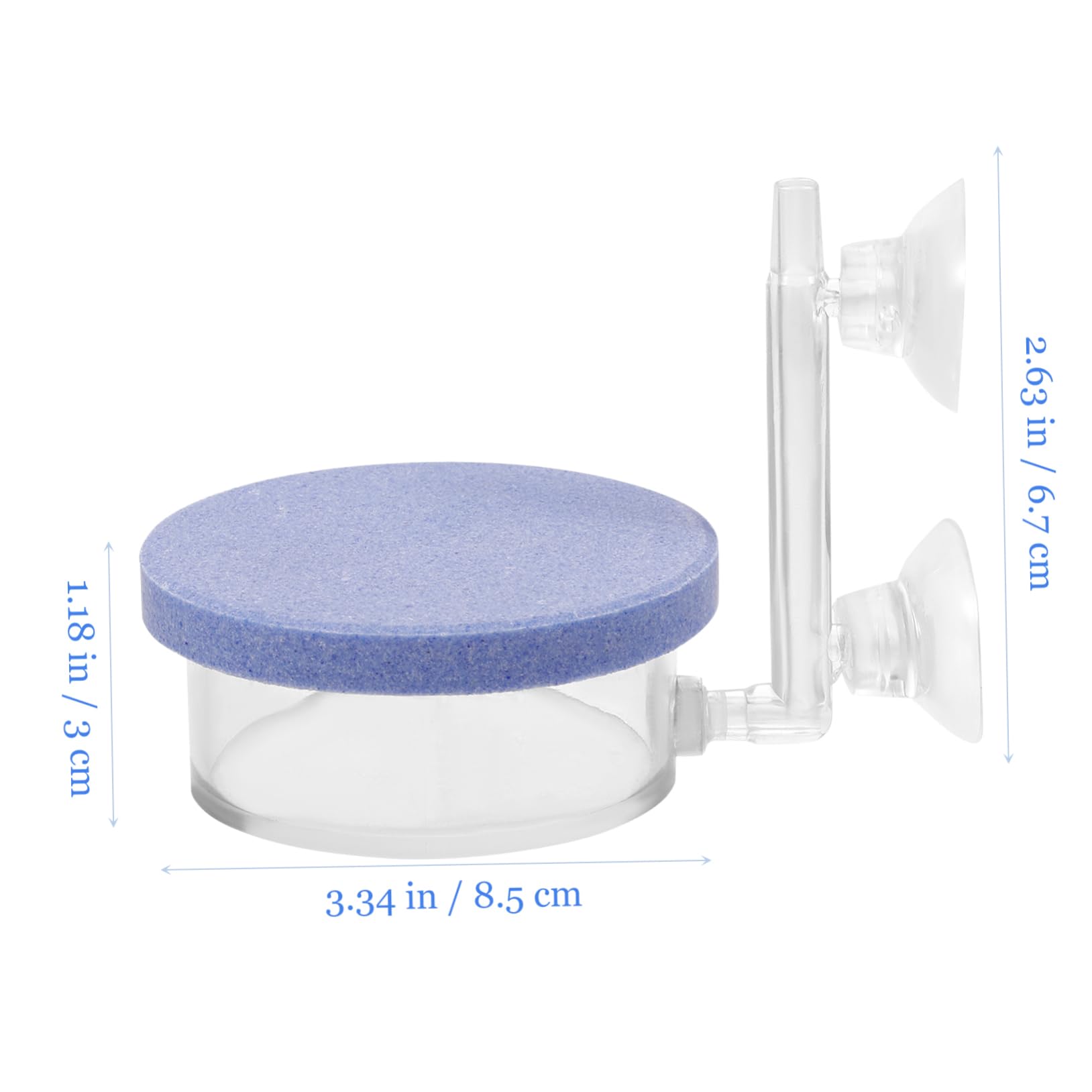 POPETPOP Bomba De Oxigeno para Pecera Piedra De Aire De Acuario Profesional Conveniente Difusor De Acuario Piedra De Aire Resistente Desgaste Burbujeador Falso Sky-Blue Acrílico