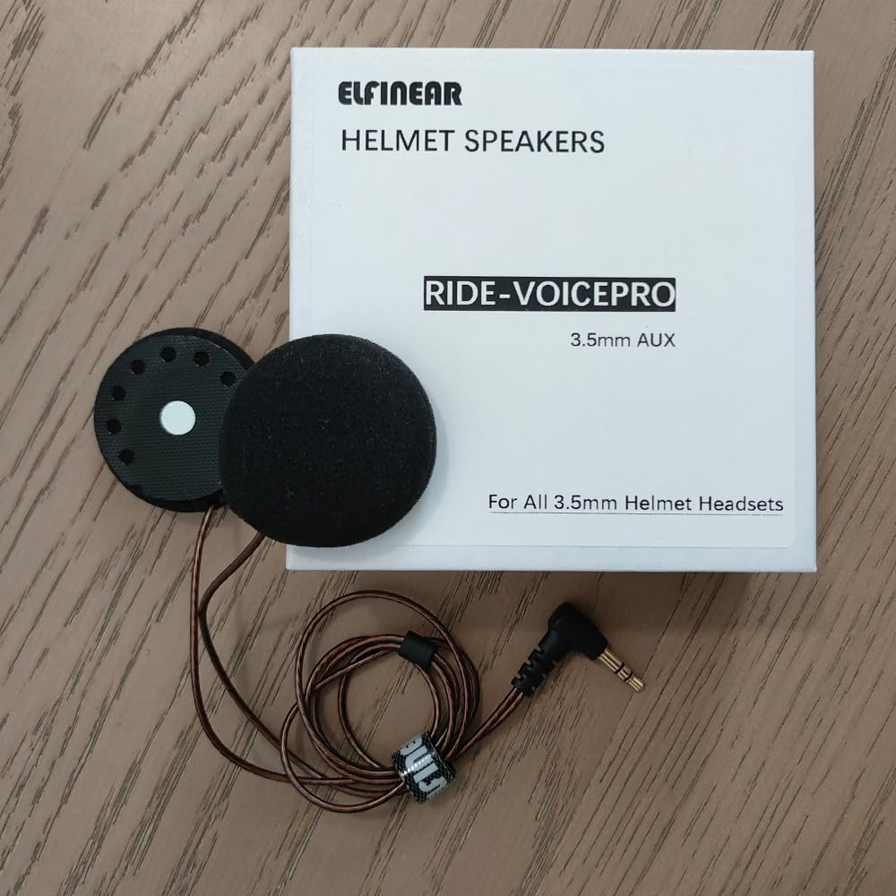 Ride-VOICEPRO Helmet Speaker: Vocal Clarity, Enhanced Magnet, 3.5mm AUX Connectors(Ride-VOICEPRO (40MM))