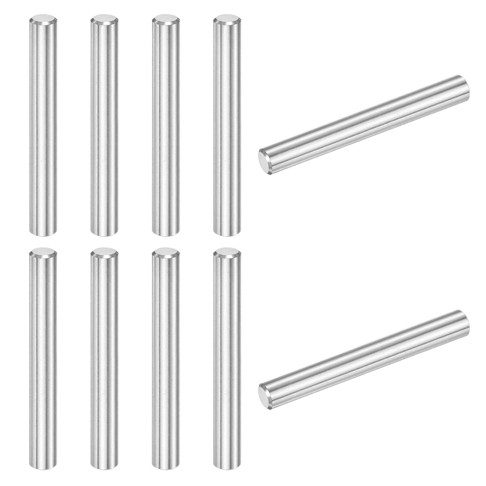 M METERXITY 10-Pack 6 x 50 mm Dowel Pin, 316 Stainless Steel Support Pin Fastener Elements for Metal Devices/Wooden Projects