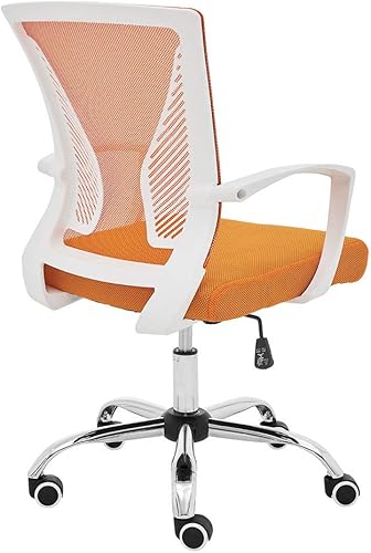 Miniatura 4 de Modern Home Zuna Silla de oficina con respaldo medio, respaldo ergonómico de malla con respaldo de malla (blanconaranja)