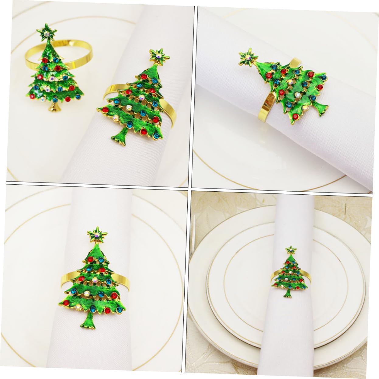 OUNONA 18stücke Weihnachtsbaum Napkin Ringe Aus Metall Festliche Serviettenhalter Für Hochzeiten Feiern Und Weihnachtsdekoration Langlebig Und Stilvoll