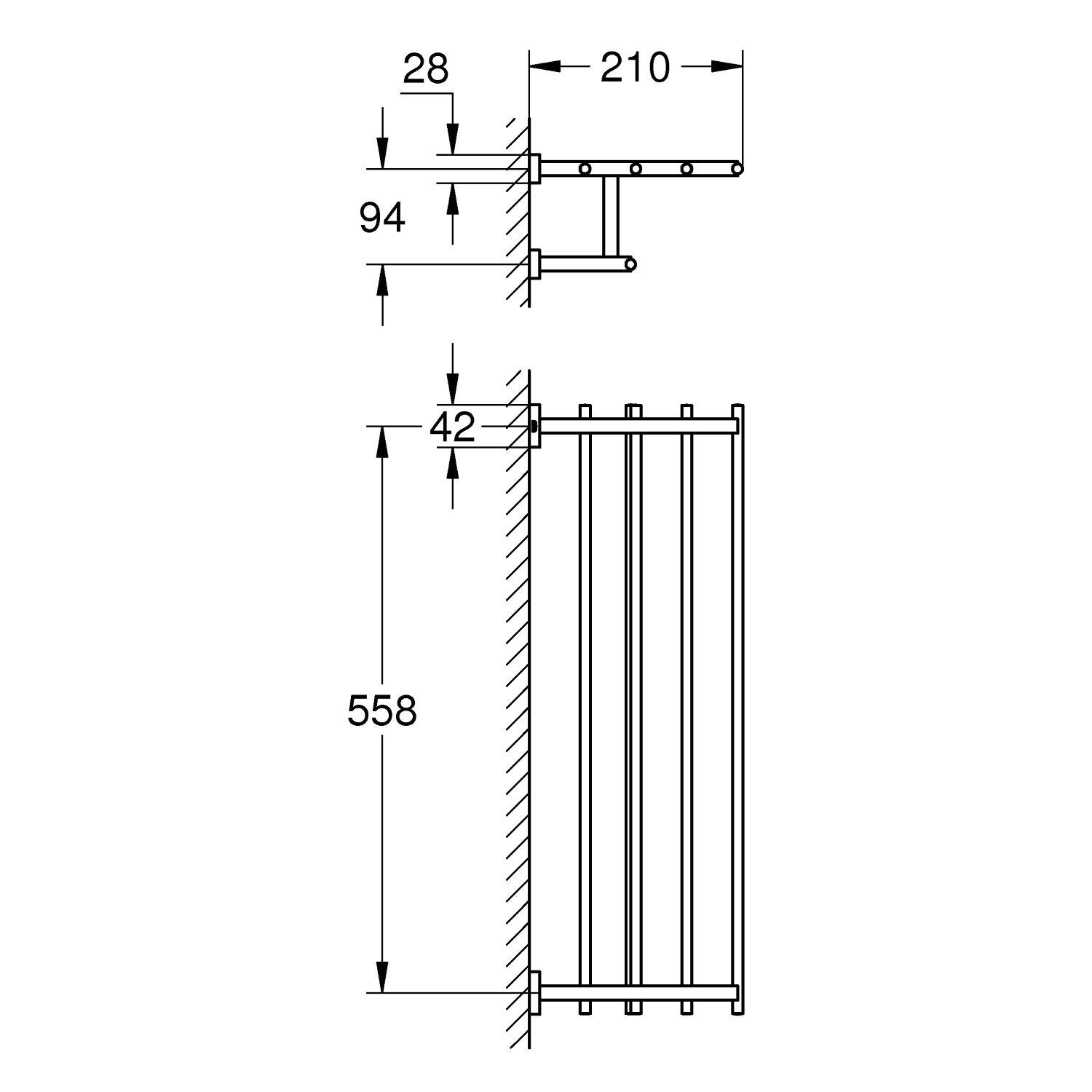 Grohe Essentials Cube - Toallero múltiple