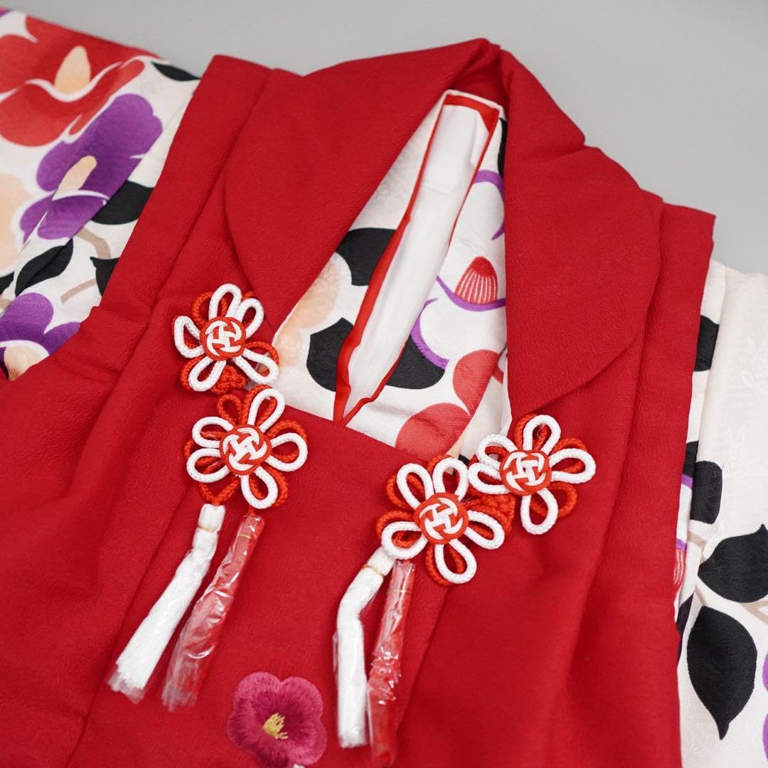 特価椿七五三 3歳 着物 被布コート8点セット 女の子 七五三 被布