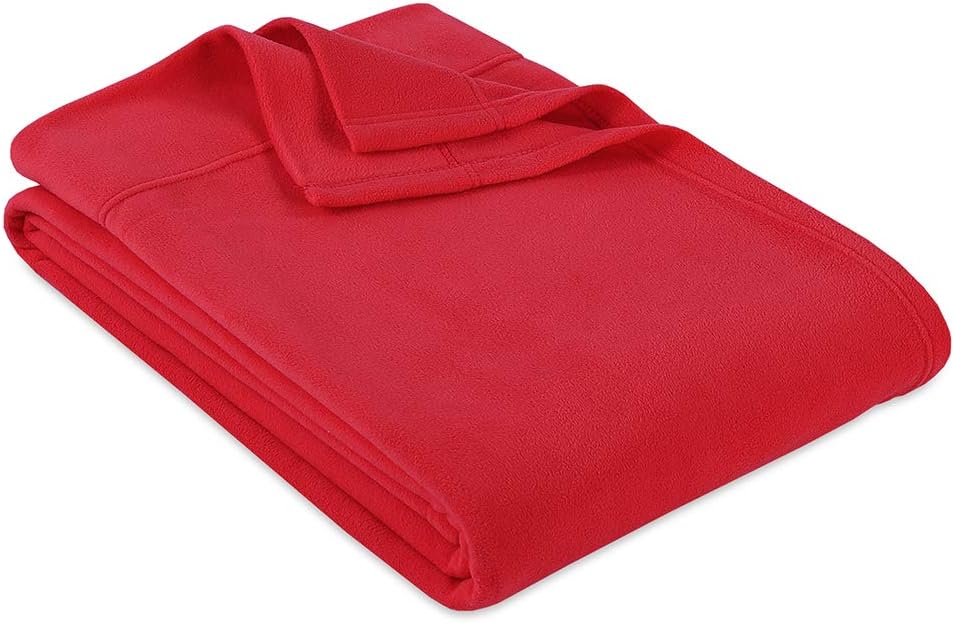 Berkshire Blanket Microfleece Sheet Set | Super Soft Cozy Fleece Sheets | All-Season Warmth | Salsa Red | Full (80" x 90")