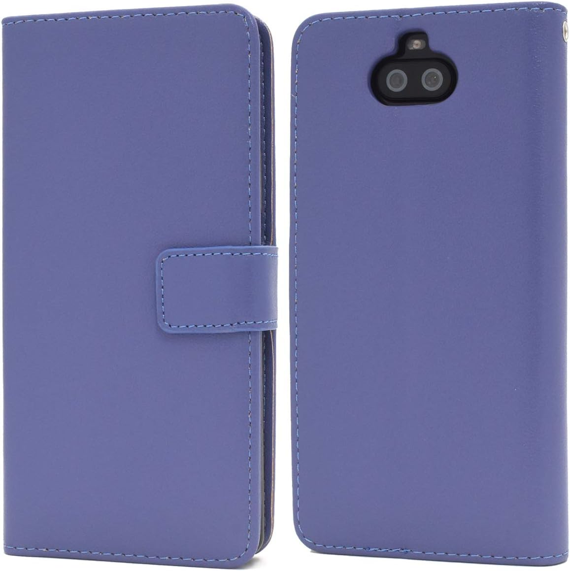 プラタ Xperia 8 (au SOV42 / Y! Mobile/UQmobile) Case, Notebook Type, Soft Leather, Stand Cover, Choose from 10 Colors, Trend Colors, Notebook Cover, Light Blue