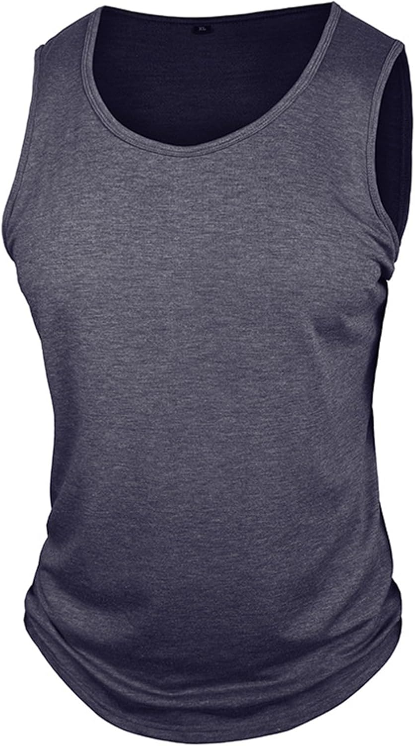 WENKOMG1 Men's Athletic Tank Tops Sleeveless Muscle Fit Gym Bodybuilding Running Workout Shirts, S-2XL
