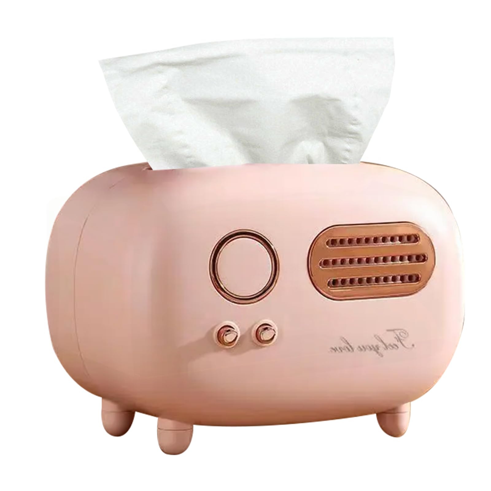 Boîte à Mouchoirs Radio Rétro - Design Vintage En Plastique Pour Salon, Salle De Bain Ou Bureau