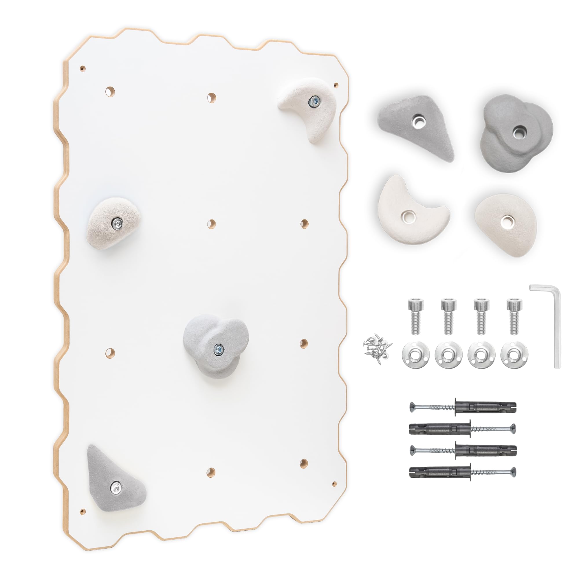 MAMOI® Parete da Arrampicata per Bambini, Palestra da Interno, Attrezzatura con o Senza Prese, Spalliera Svedese per Uso Domestico