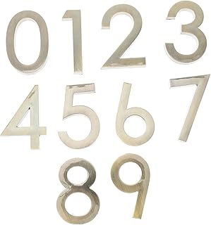 OSALADI 10pcs Number Plate Digital Sign Front Door Decorations Christmas Decor Self Adhesive Door Numbers House Numbers Stickers Self Stick House Number House Number Decal Mailbox Number
