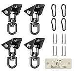 Aisto Heavy Duty Swing Hangers for Wooden Sets 2000 LB Capacity Hammock Hanger 360 Swivel Stainless Steel Swing Hardware Accessories 2 Packs for Porch Playground Yoga Heavy Bag