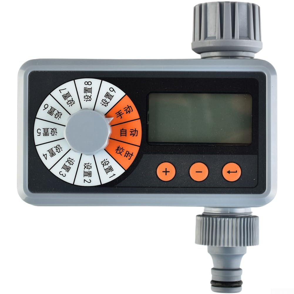Timer di irrigazione da giardino a 9 programmi con capacità del sensore di pioggia e alimentazione a batteria da 9 V per funzionamento continuo all'aperto