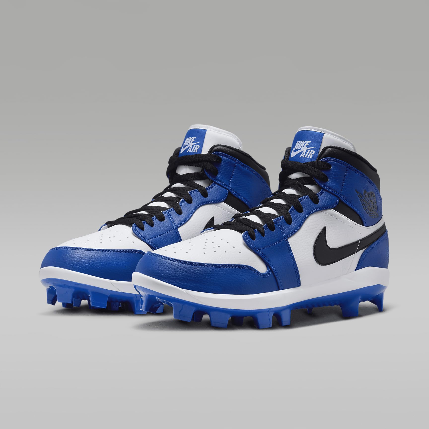 Jordan 1 Retro MCS - Tacos de béisbol para hombre (AV5354-411, Game Royal/Blanco/Negro)