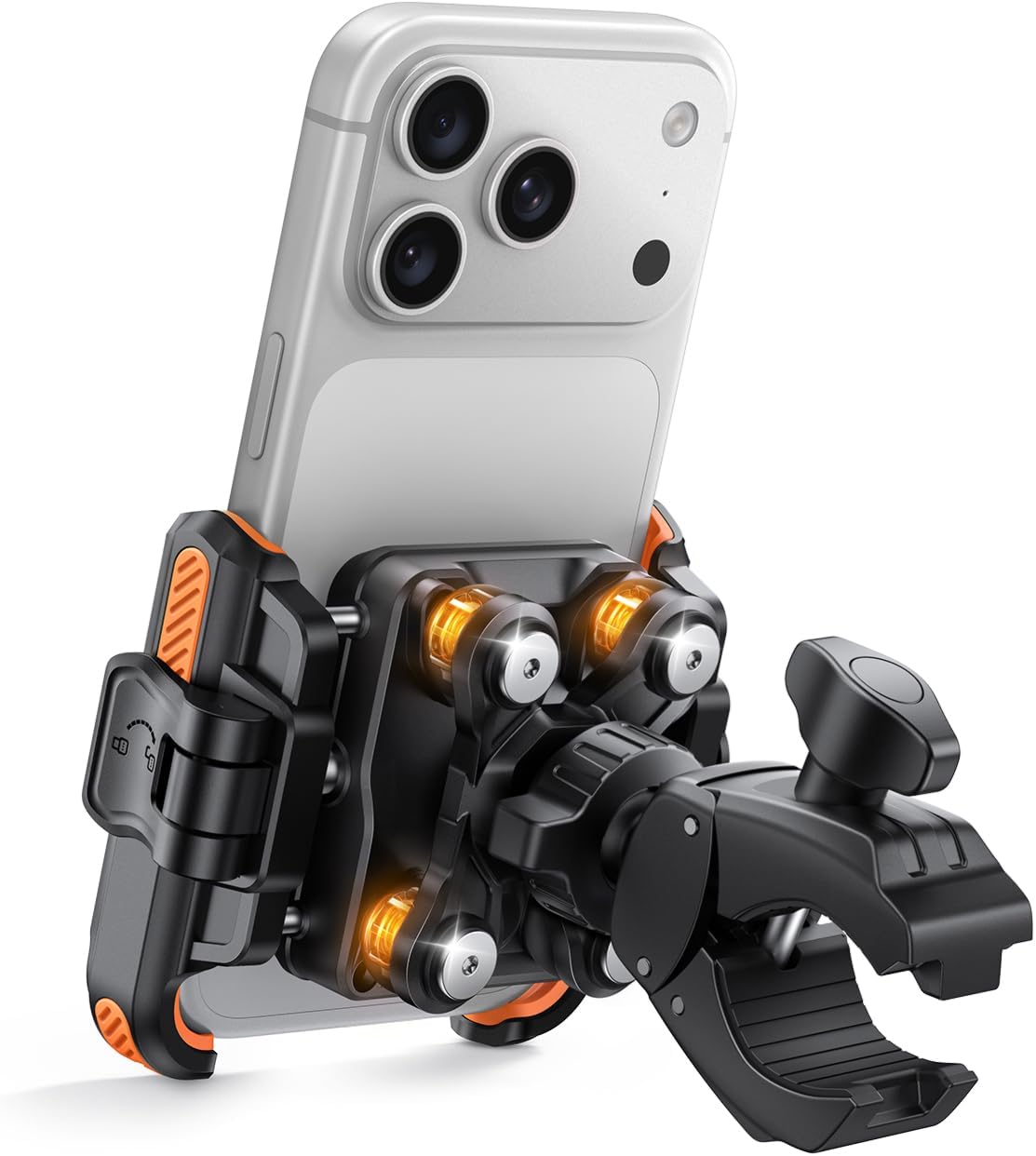 Lamicall Motorcycle Bike Phone Mount Holder for 6-7.2" Phones, Orange