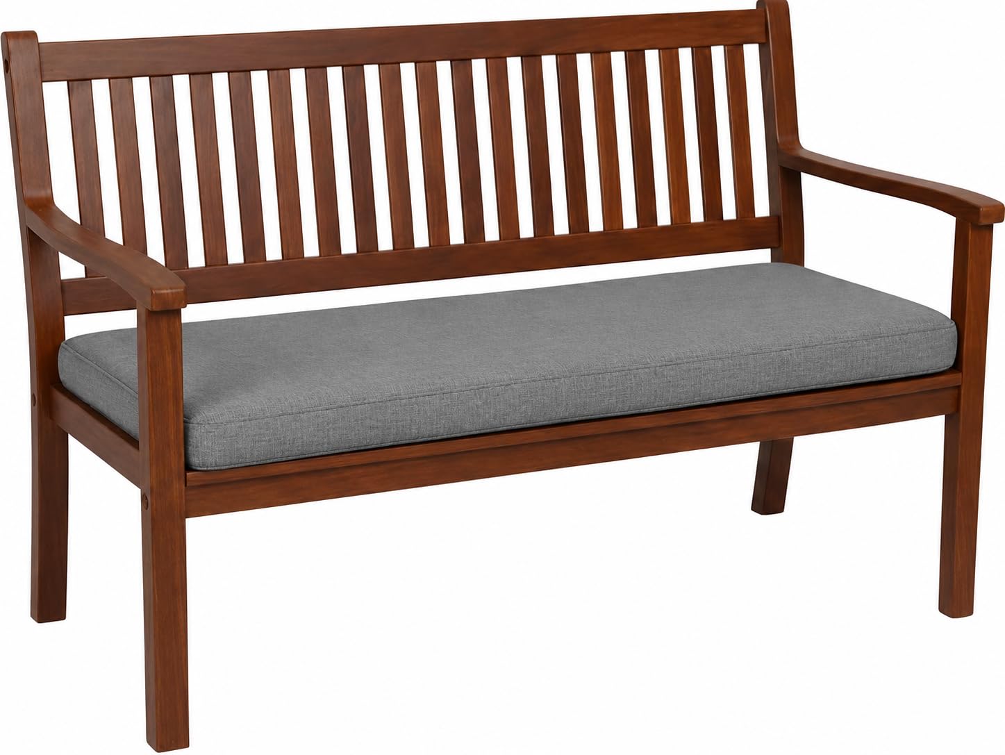 KOZZE FAB 3 Seater Garden Bench Cushion 140X50X5 CM | 100% Waterproof Outdoor Cushions for Rattan Furniture | Soft and Comfortable Patio Furniture Bench Seat Pad | Durable & Easy to Clean (Grey) โ image 1