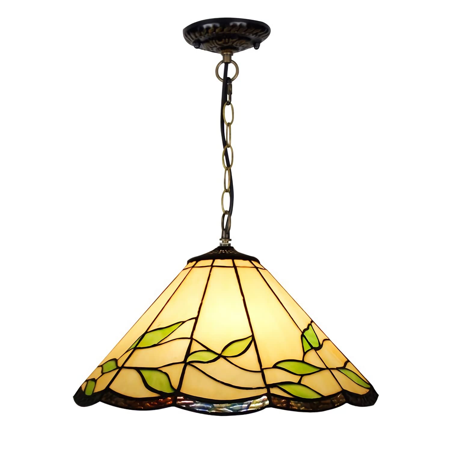 Lustre Tiffany Salon - Créez une Ambiance Chaleureuse en Vitrail Rétro