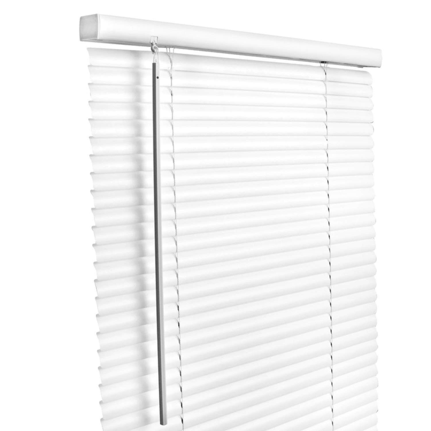 LIVING ACCENTS Vinyl 1 in. Blinds 31 in. W x 64 in. H White Cordless