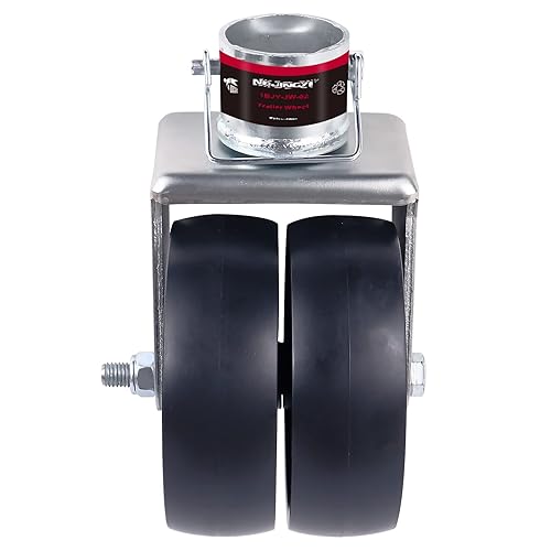 Miniatura 2 de Rueda giratoria de remolque doble de 6 pulgadas y 2000 libras con pasador que se adapta a cualquier gato mejor rollo de tierra suave