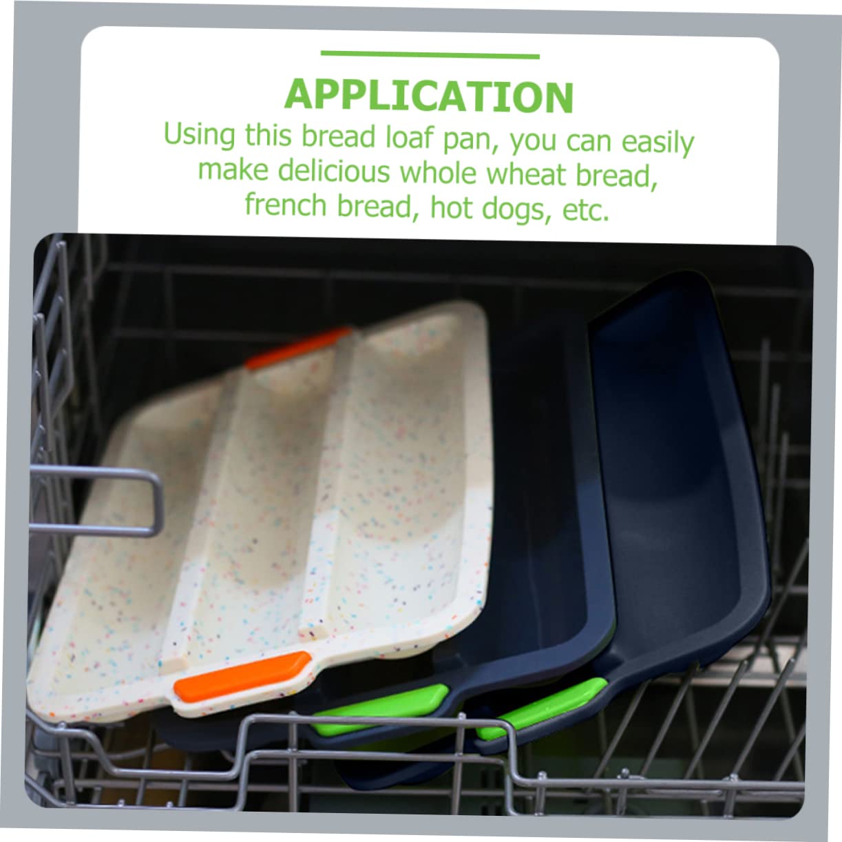 GRIRIW French Bread Mold Silicone Baking Tool for Easy Homemade Deep Pan for Professional and Home Use for Hot Dogs and Bread Baking