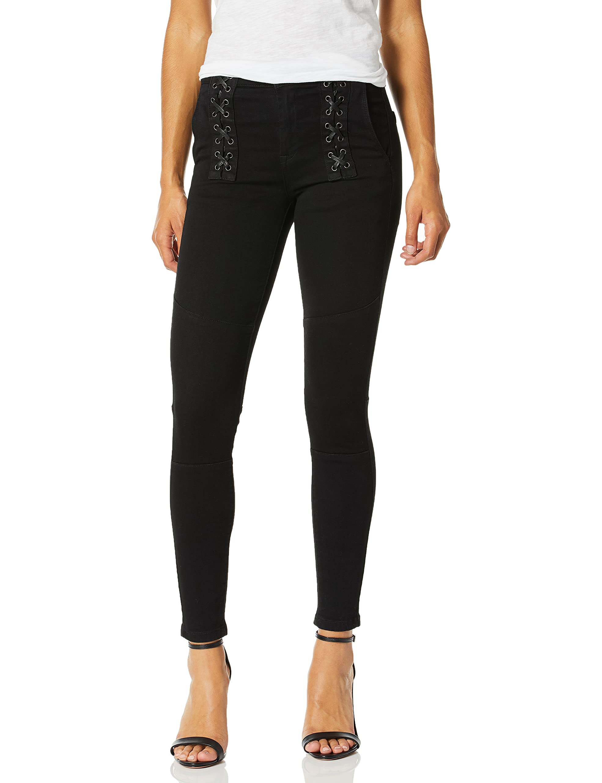 BLANKNYC Womens High-Rise Lace Up Skinny