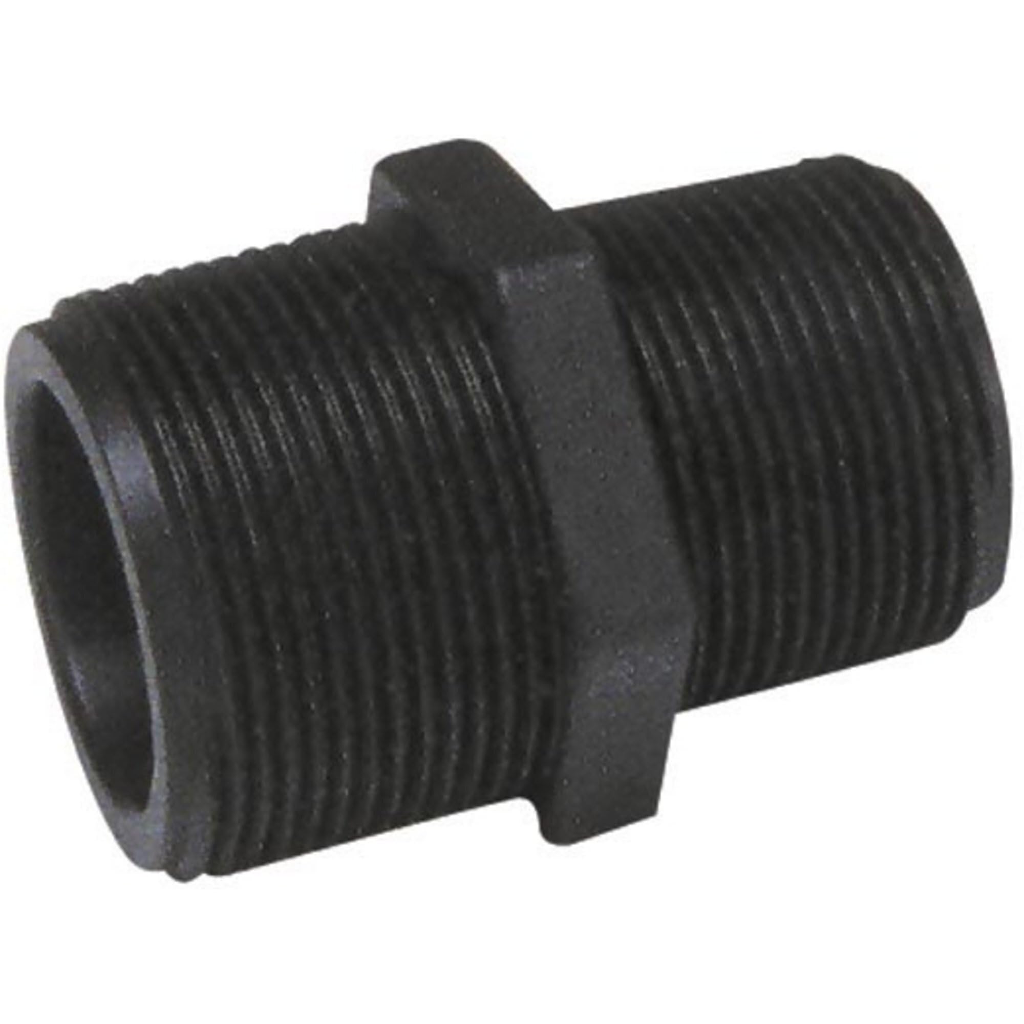 Apache 49030653 Schedule 80 Male Pipe Thread Hex Reducer Nipple, Polypropylene, Black, 2 x 1.5"