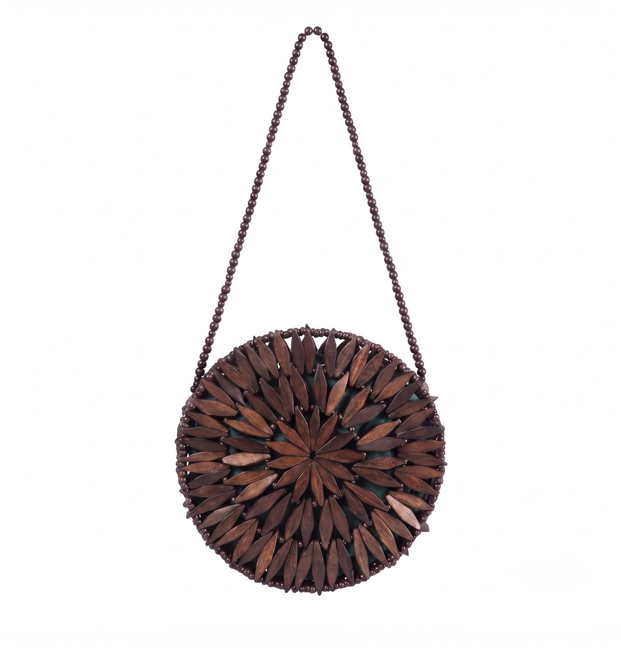 Wooden Handbag for Women | Half-Moon Open-Weave Tote Bag | Eco-Friendly Fashion Purse for Beach, Casual & Vacation Use AHS-W.BAG02-image-9