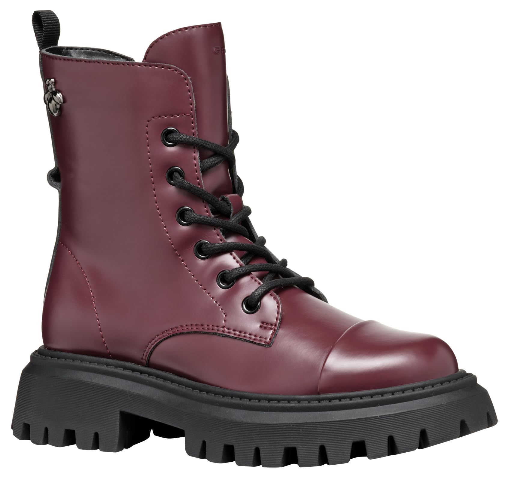 Geox J MAQUINNENS GIRL B, Chelsea Boot, DK BURGUNDY,