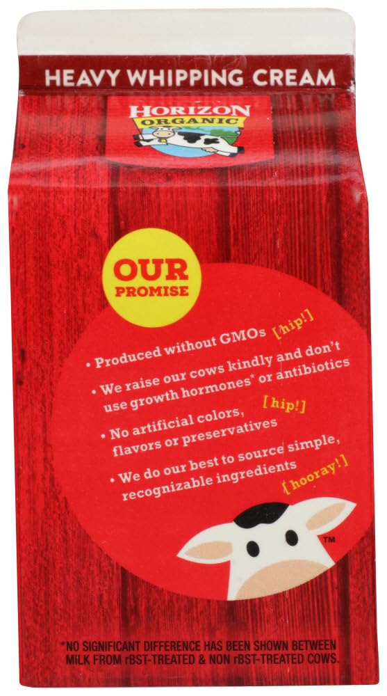 WhiteWave Horizon Organic Heavy Whipping Cream 16 Ounce - 12 per case — view 4