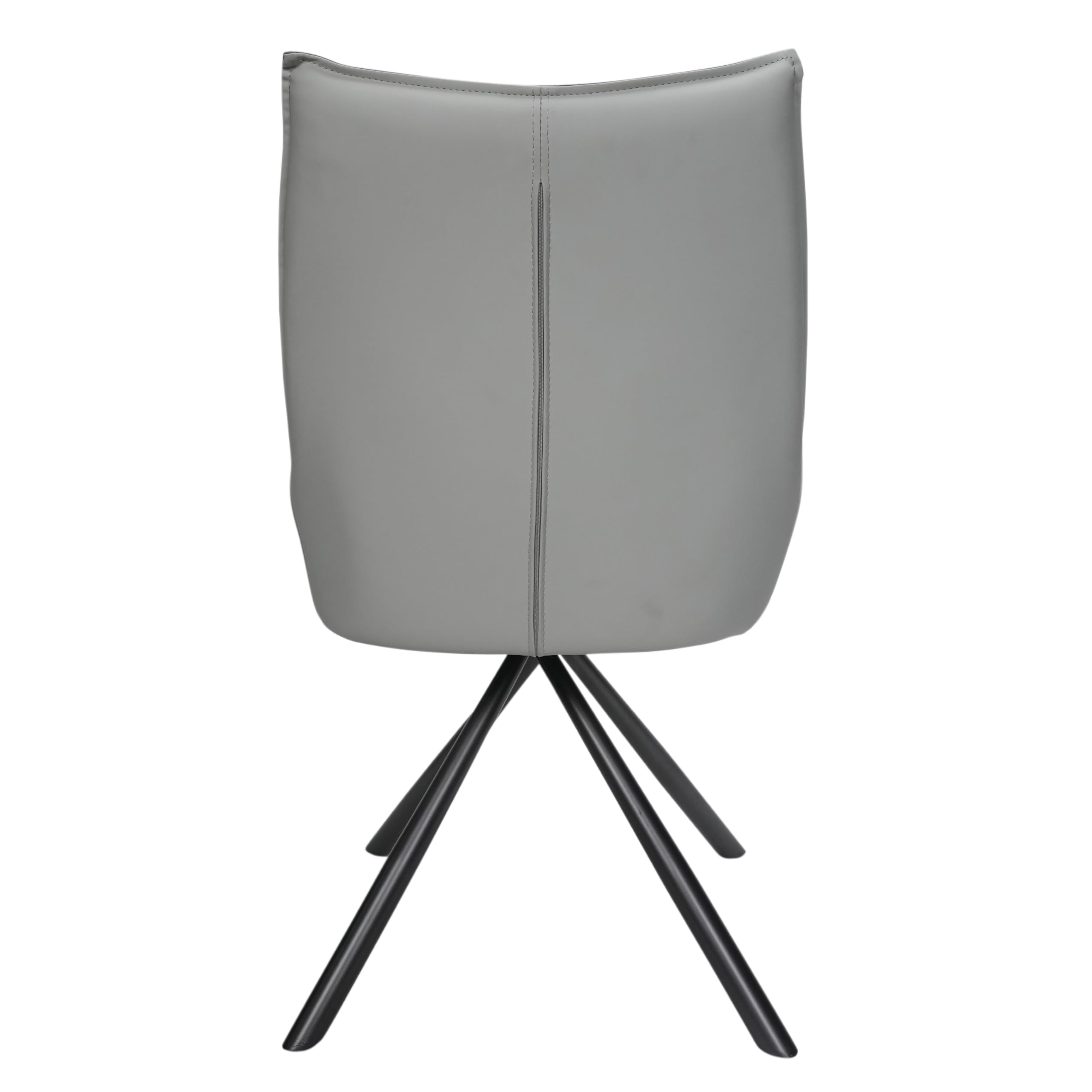EPICASA Berlin Living Dining Chair | PU Leather Upholstered Seat with Armrest | Sturdy Metal Legs | Comfortable & Durable | Modern Chair for Dining Room & Living Room | Grey 2