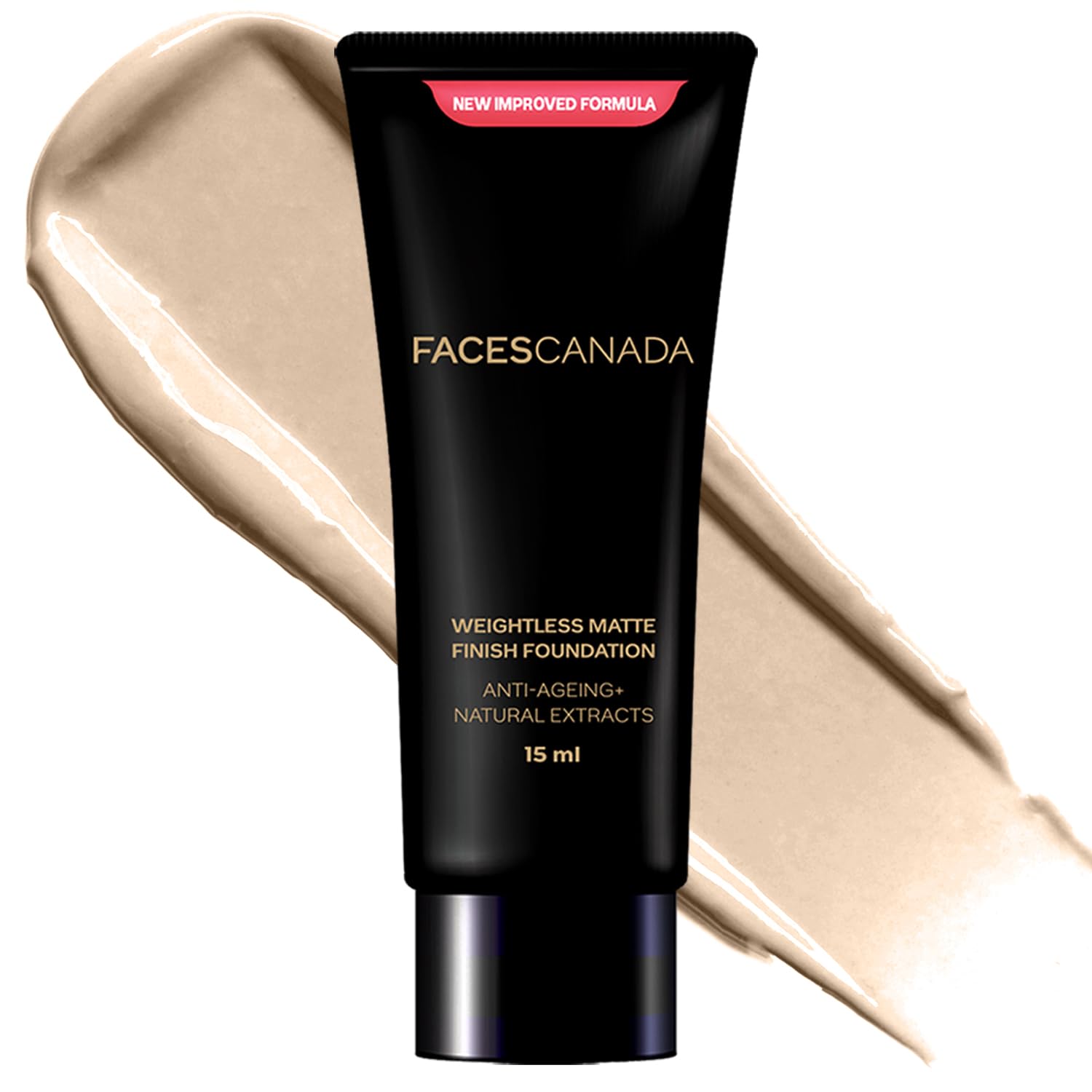 Facescanada Weightless Matte Foundation | Lightweight Full Coverage Liquid Makeup for Smooth, Shine-Free Look | Long-Lasting, Buildable, Natural Finish | 0.50 Fl Oz (15ml)