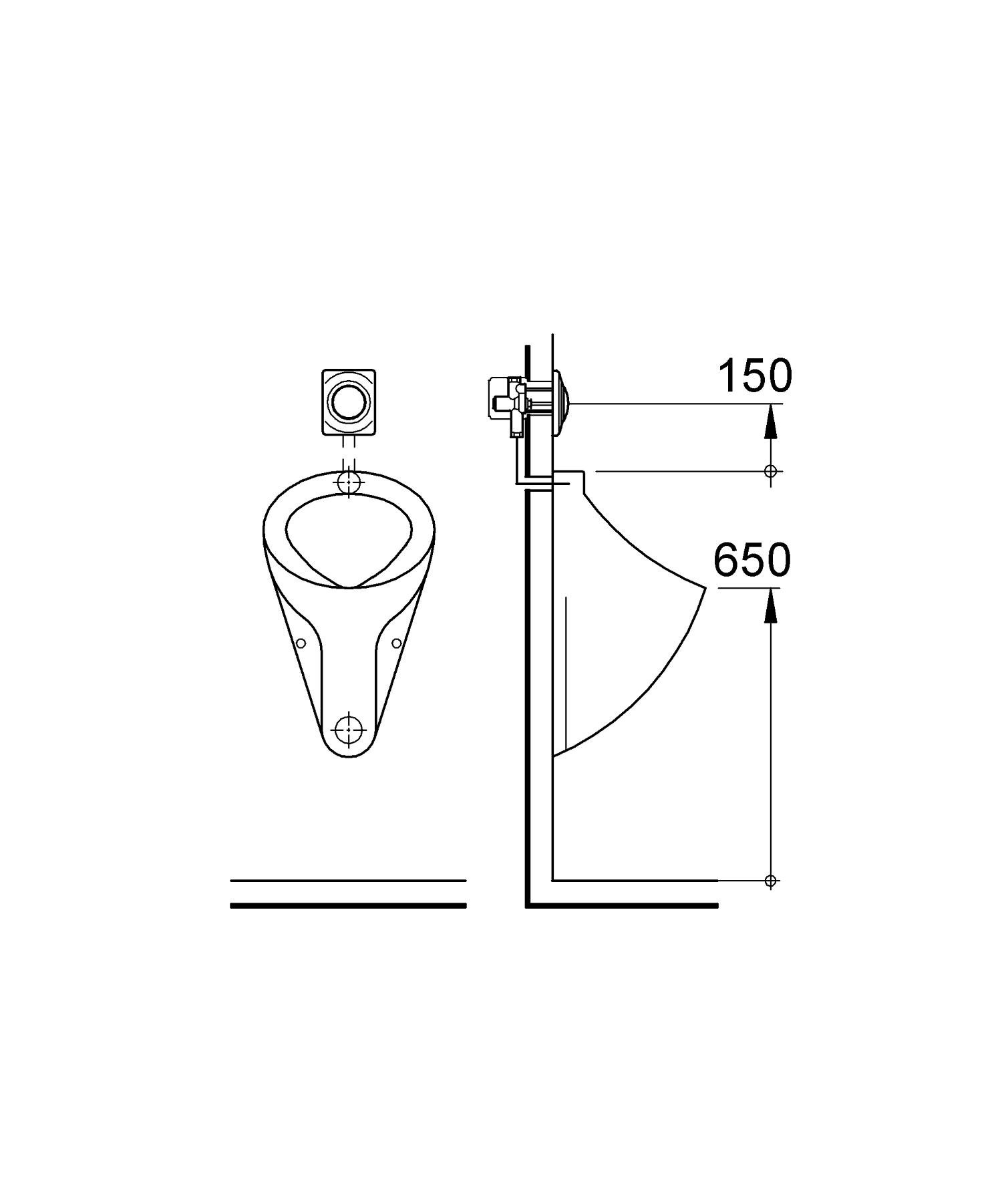 Grohe 37018sh0 – stemma Surf con bottone pulsante bianco