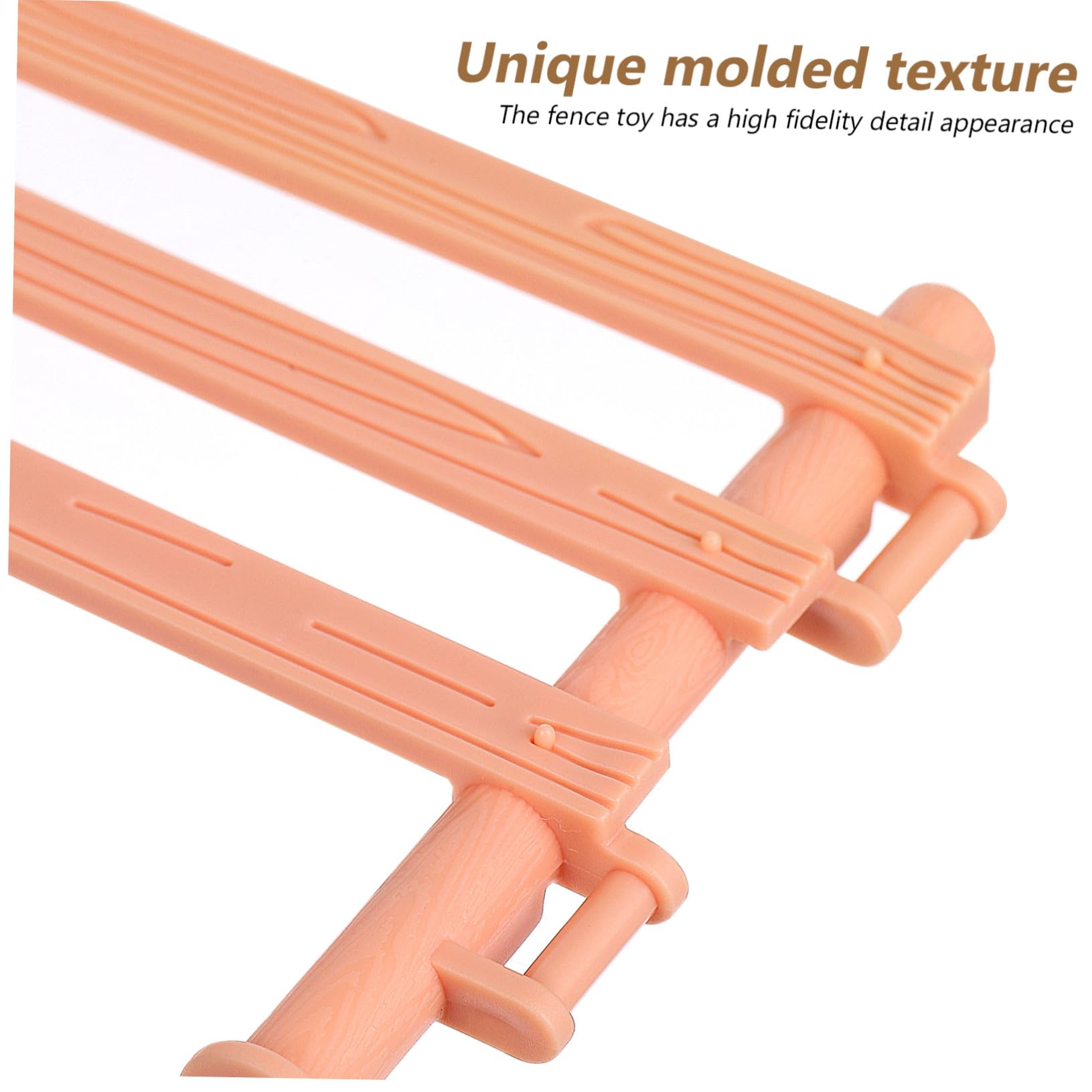 Juguete de Valla de Granja Beige de PVC, 50 Piezas para Niños