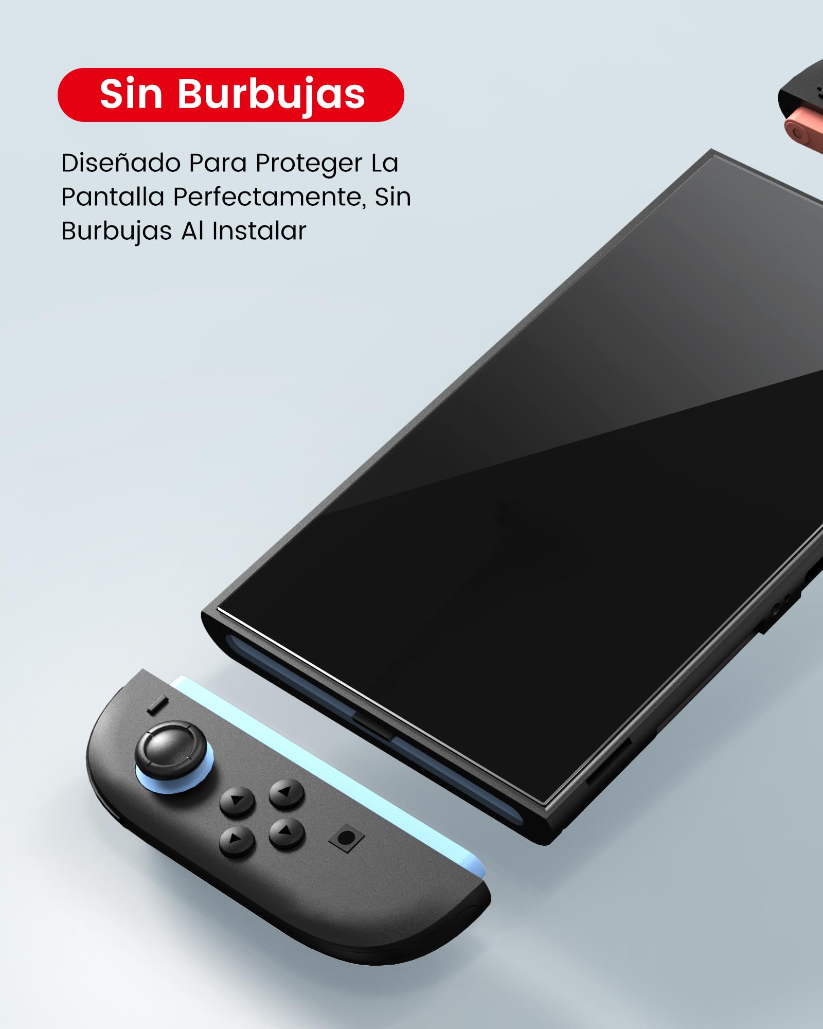 TRANSNOVO Protector de Pantalla Compatible con Nintendo Switch 2 (2025, 7,9 pulgadas) – Cristal Templado Ultra HD, Dureza 9H, Anti-Rayones, Sin Burbujas, Instalación Fácil con Marco de Guía, 2 Piezas