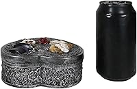 Vista 4 de Ebros Gift Day Of The Dead Red Rose Sugar Skull Skeleton Novia y Novio Boda en forma de corazón Herramienta Floral Joyero Decorativo 5 pulgadas