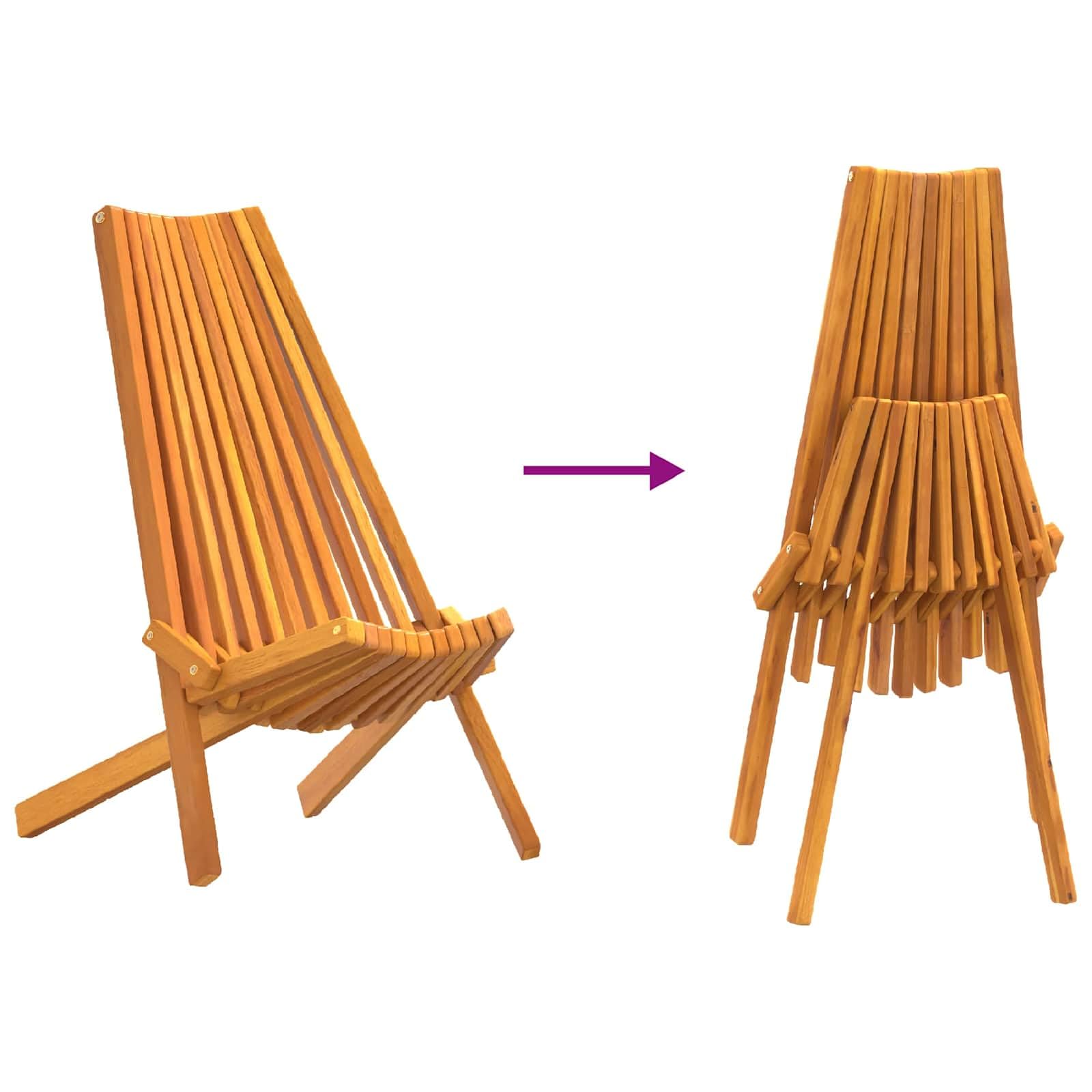 vidaXL Sedia 2 PCS Marrone 69 x 56 x 84 cm Legno di Acacia Massello, Sedia Pieghevole Rustica da Giardino e terrazzo, Relax in Acacia, Perfetta per Il Patio, Beige