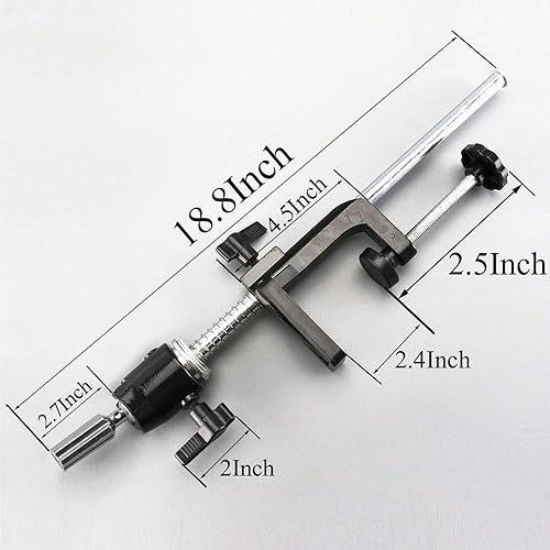 Miniatura 7 de Soporte de peluca escalable con abrazadera en C, soporte de cabeza de maniquí de metal, altura ajustable, abrazadera en C, soporte de mesa para