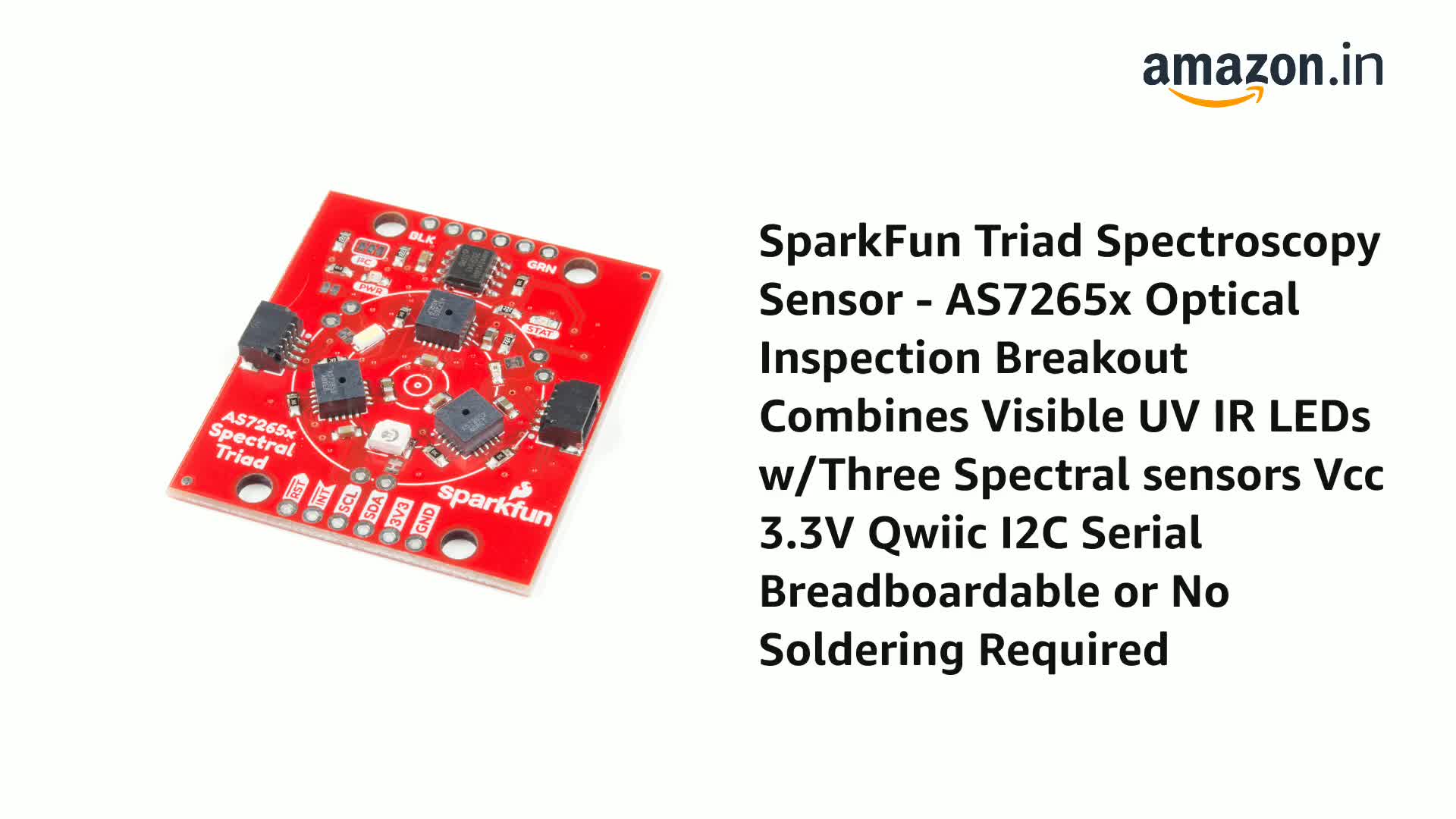 SparkFun Triad Spectroscopy Sensor - AS7265x Optical Inspection