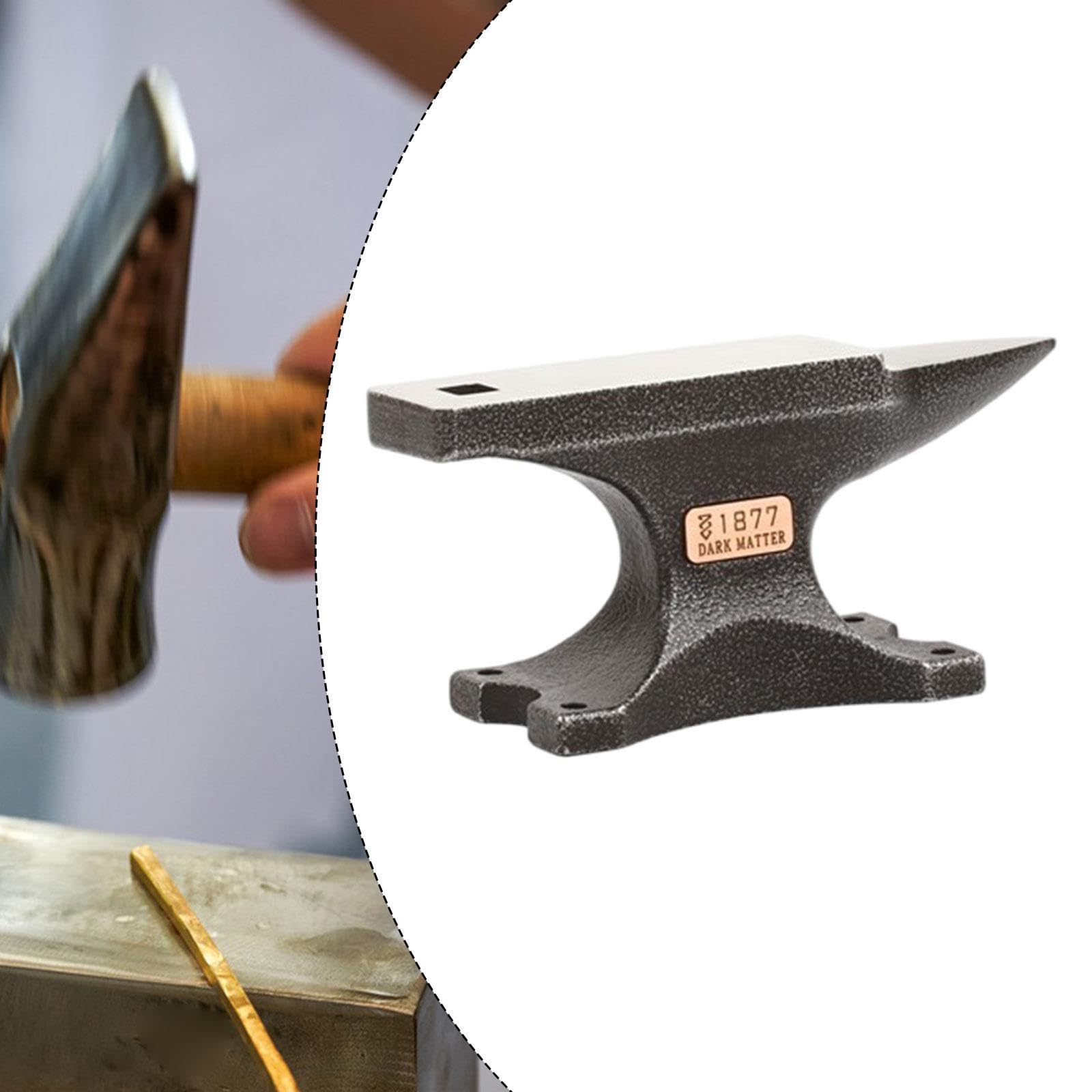 TISHITA Anvil Blocca Mini Corno Banco Solido per Gioielli Strumento Orafo per Modellare Metalli Base Fissa per Artigianato Adatto per Laboratorio Creazione Gi, Senza Base
