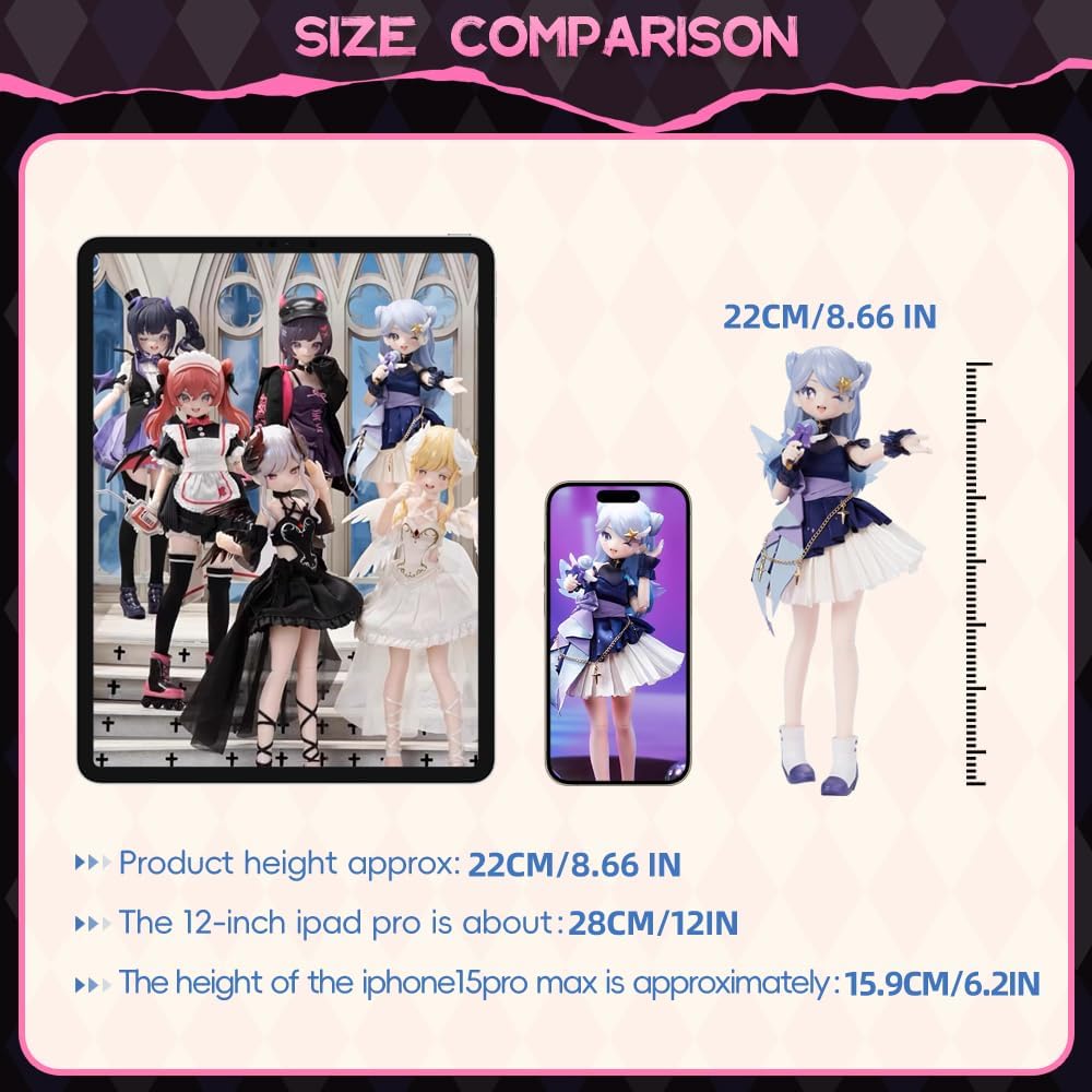 Light Nightmare Twins Series Mini 1/6 BJD Dolls 22CM Cute Action Figures Collectibles Blind Box Mystery Box Birthday Gift (Single Box)