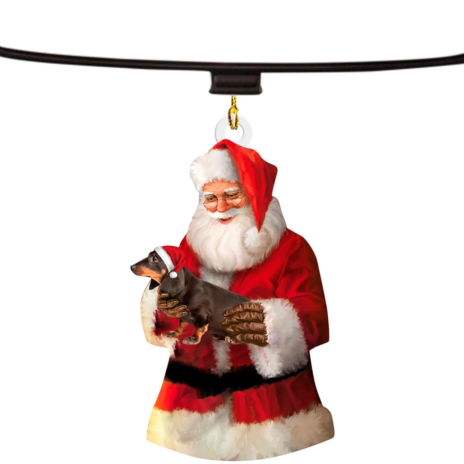 Dachshund Ornaments | Acrylic Tree Pendants Sausage Dog Hanging Ornaments | Hanging Pendant Dog Lovers Decorations for Indoors