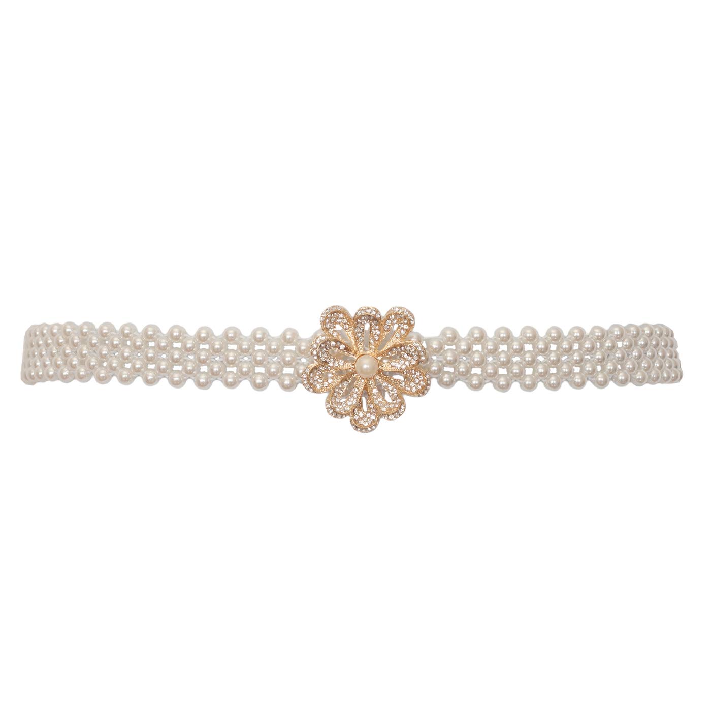 eVogues Pearl Link Elastic Waist Belt
