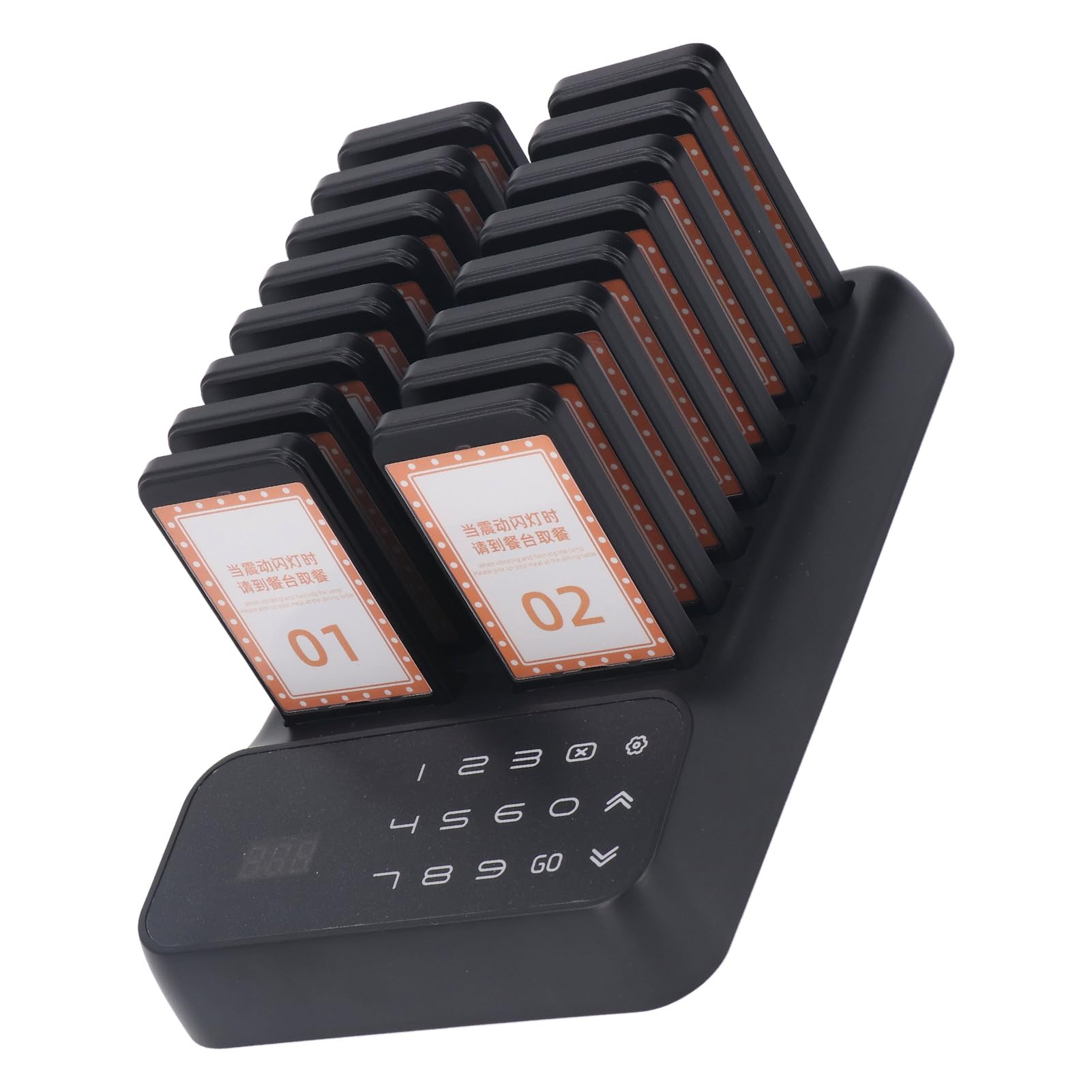 Karlak Cercapersone per Ristoranti Chiamate Wireless Accodamento in Coda Vibrazione 16 Cercapersone Ospiti per Negozi di tè con, Ristoranti, caffè (Spina europea)