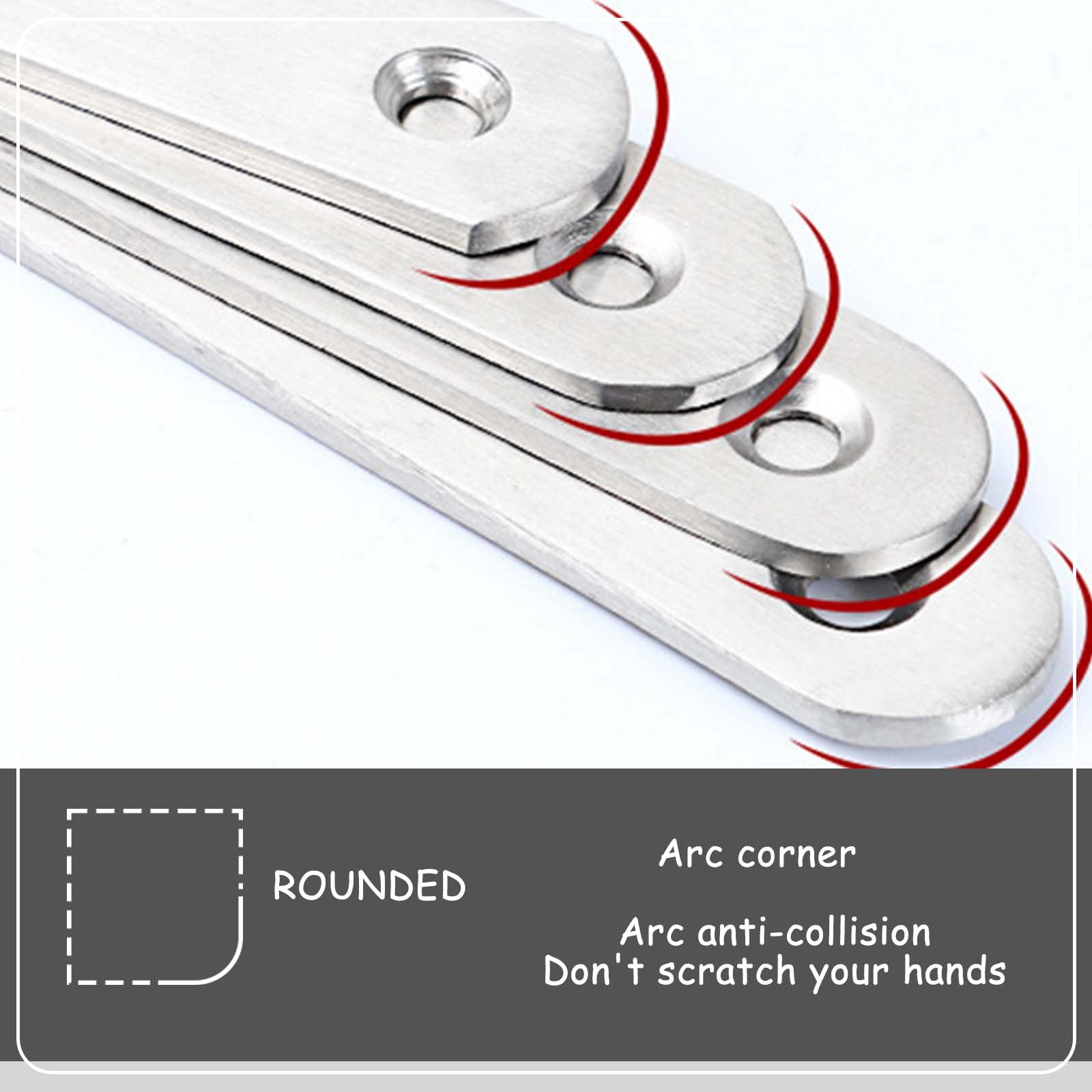 10 Pcs Stainless Steel Corner Brackets,90 Degree Corner Brace with 20 Screws and 1 Screwdriver - Image 4