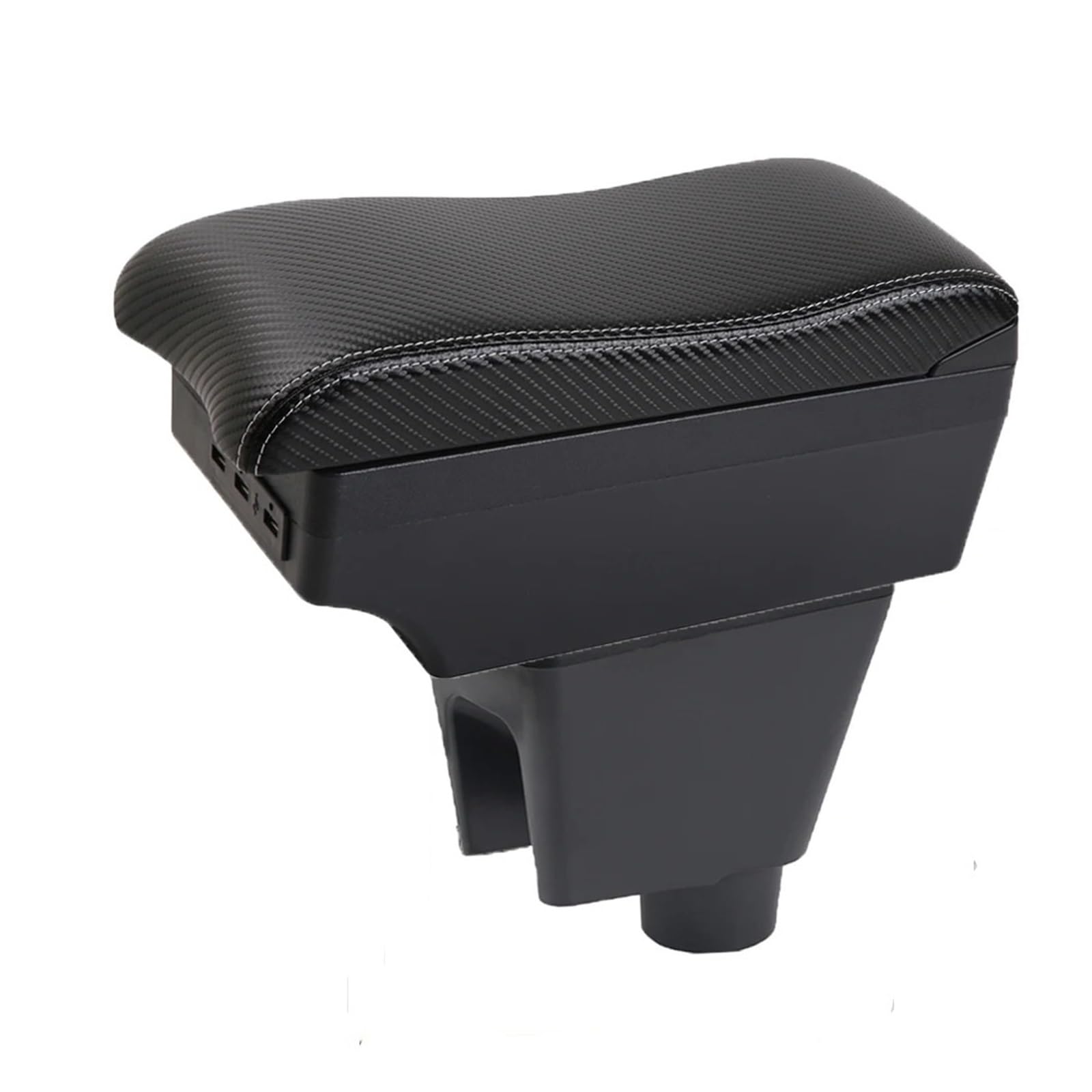 Ggwqoops Car Armrests For Chevrolet For Spark III 3 Armrest Box Storage Arm Bracing Central Control Panel Elbow Support For Drivers Armrest Box(E-Black white line)