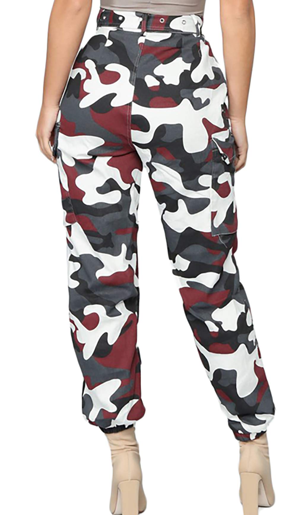 Voghtic High Waisted Cargo Pants - Camouflage, Women's