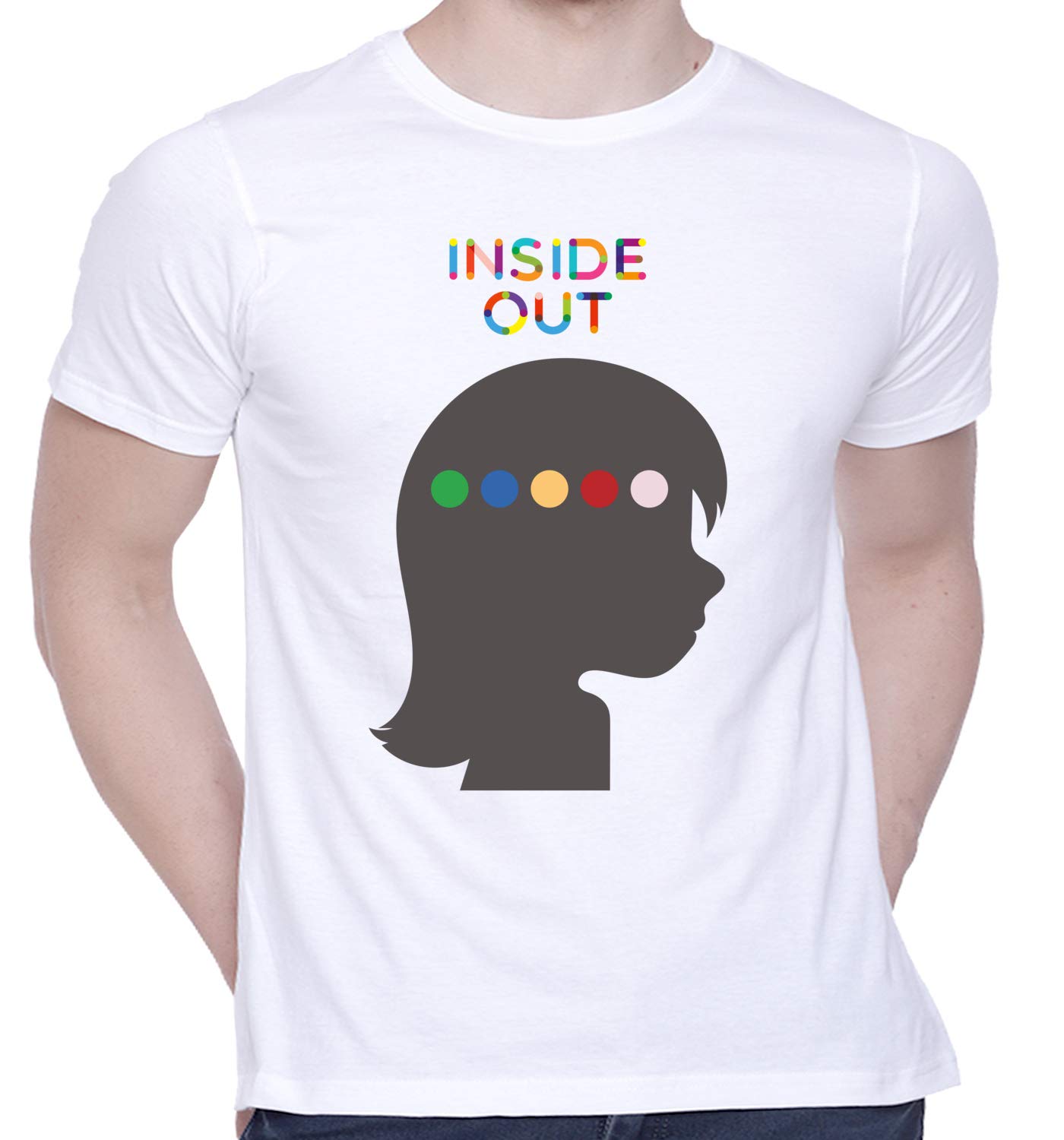CreativiTGraphic Printed T-Shirt for Unisex insideout Movie Tshirt | Casual Half Sleeve Round Neck T-Shirt | 100% Cotton | D00186-23