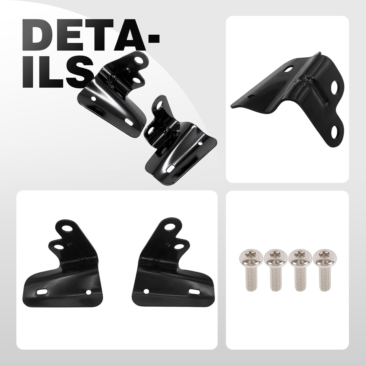 Soft Top Bow Bracket with Screws Compatible with 2007-2012 Jeep Wrangler JKU 4-Door, Left and Right # 55397228AB 55397229AB 55397230AC 55397231AC